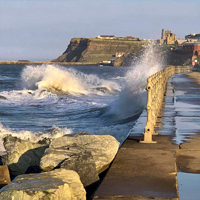 Whitby Promonade and Abbey beyond